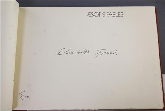 § Dame Elisabeth Frink R.A. (1930-1993). Aesops Fables illustrated by Elisabeth Frink, 11 x 15.5in.
